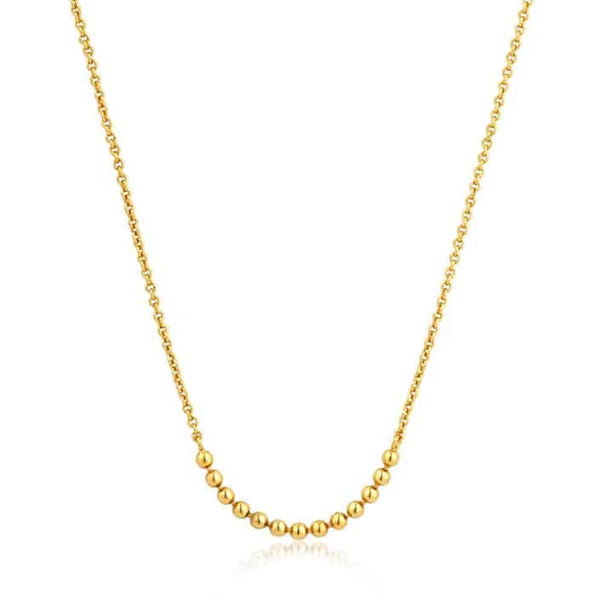 Ania Haie Modern Multiple Balls Necklace Yellow Gold