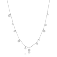 Silver Geometry Mixed Discs Necklace