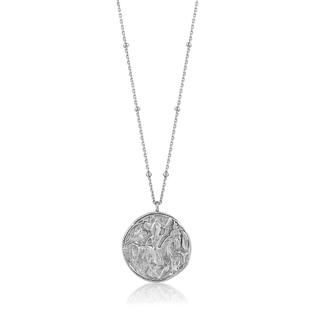 Silver Greek Warrior Necklace