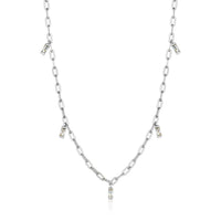 Silver Glow Drop Necklace