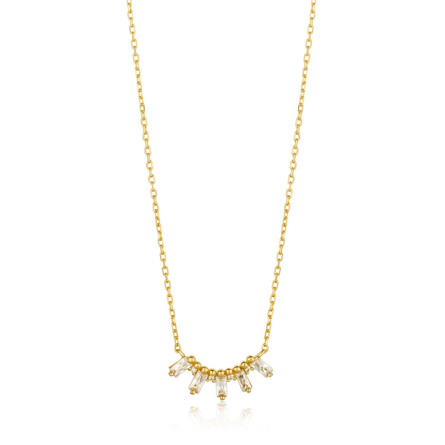 Gold Glow Solid Bar Necklace