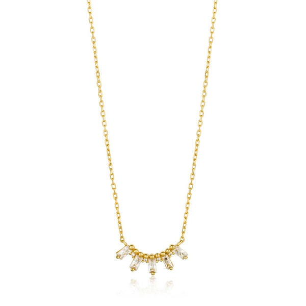 Gold Glow Solid Bar Necklace