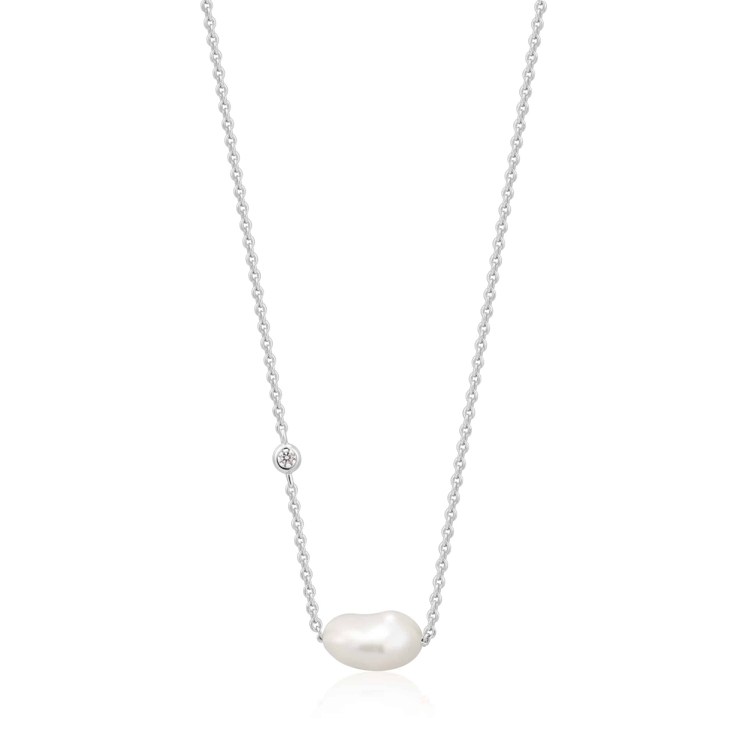 Silver Pearl Necklace