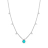 Hidden Gem Turquoise Drop Disc Necklace