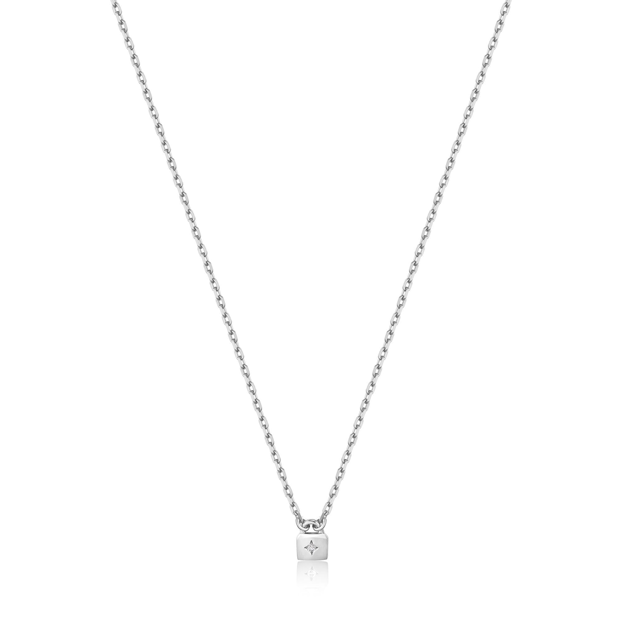 Silver Padlock Necklace