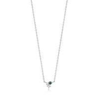 Silver Malachite Star Necklace