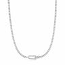 Silver Sparkle Chain Interlock Necklace
