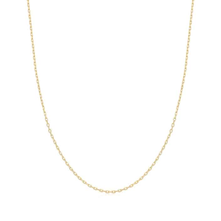 Gold Mini Link Charm Chain Necklace