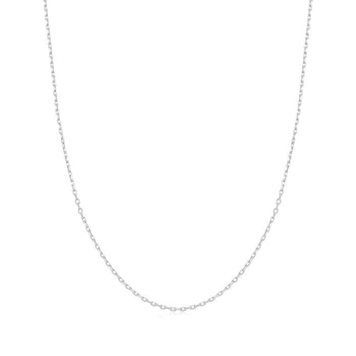 Silver Mini Link Charm Chain Necklace