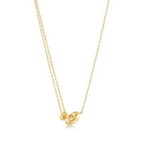 Gold Twisted Wave Mini Pendant Necklace