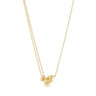 Gold Twisted Wave Mini Pendant Necklace