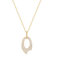 Silver Pave Arrow Pendant Necklace