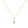 Gold Pave Pendant Necklace