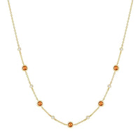 Gold Nano Gem Station Necklace