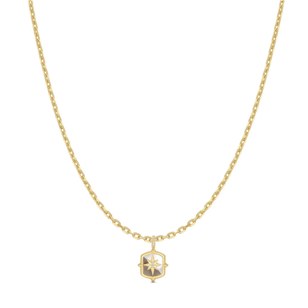 Block Mother of Pearl Star Necklace