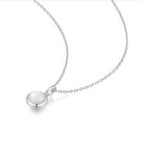 Silver Mother of Pearl Pendant Necklace