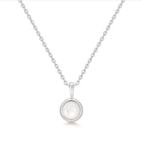 Silver Mother of Pearl Pendant Necklace