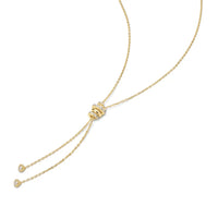 Gold Twisted Rope Lariat Necklace