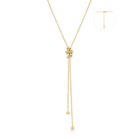 Gold Twisted Rope Lariat Necklace