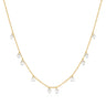 Gold Droplet Station Necklace