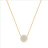 Gold Reversible Pave Moon Evil-Eye Necklace