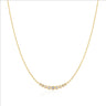 Gold Graduated Bezel-Set Necklace