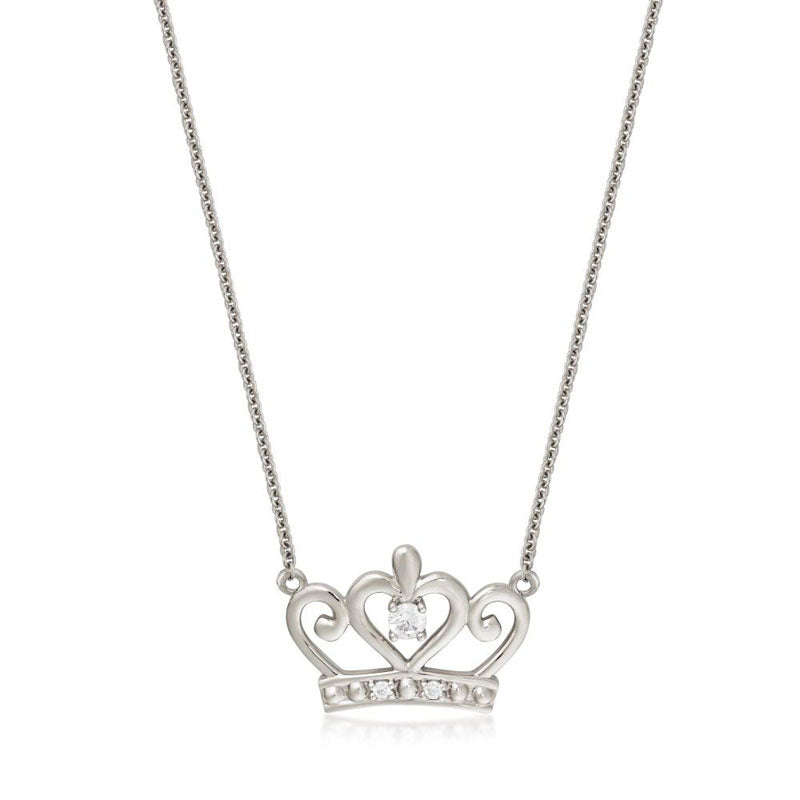 Precious Metal Princess Crown Necklace