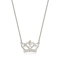 Precious Metal Princess Crown Necklace