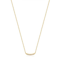 14kt Gold Magma Curve Diamond Necklace