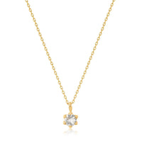 Ania Haie 14kt Gold White Sapphire Pendant Necklace