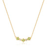 14kt Gold Peridot and White Sapphire Necklace