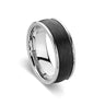 Carbon Fibre Inlaid Stainless Steel Ring