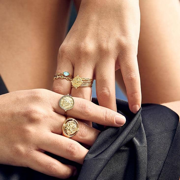 Gold Seljuks Signet Adjustable Ring