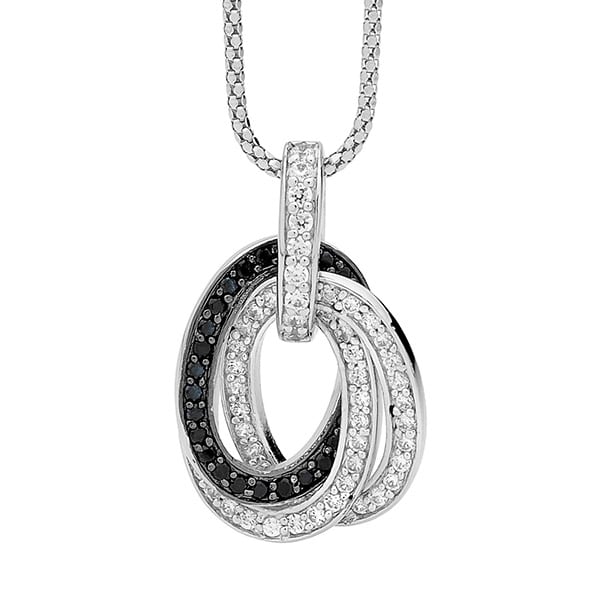 Oval Shape Russian ring Pendant Silver Necklace