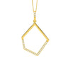 Geometric Silver Necklace Yellow Gold
