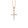 Rose Gold Plated Sterling Silver White CZ set Necklace