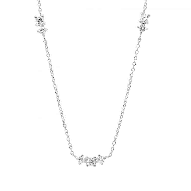 Sterling Silver Chain with CZ Necklace