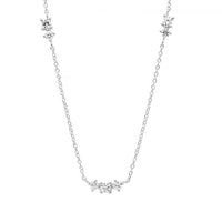 Sterling Silver Chain with CZ Necklace