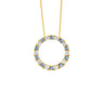 Blue and White Colour Silver Necklace Yellow Gold