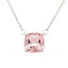 SQUARE PINK CZ NECKLACE