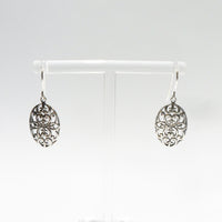 Enigma Oxidised Silver Earrings