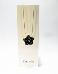 PP009 Black Enamel Flower