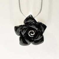 PP009 Black Enamel Flower