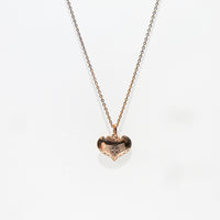 Rose Gold Plated Silver Heart Necklace