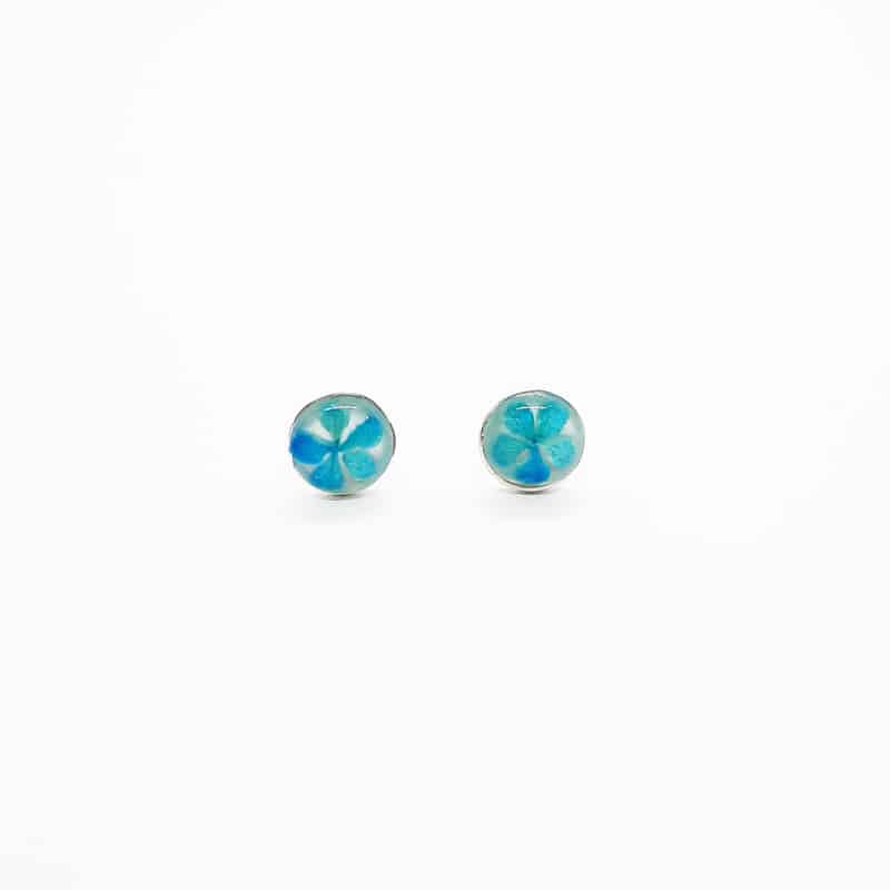 Petite Blue Stud MOP Earrings