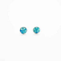 Petite Blue Stud MOP Earrings