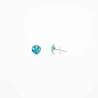 Petite Blue Stud MOP Earrings