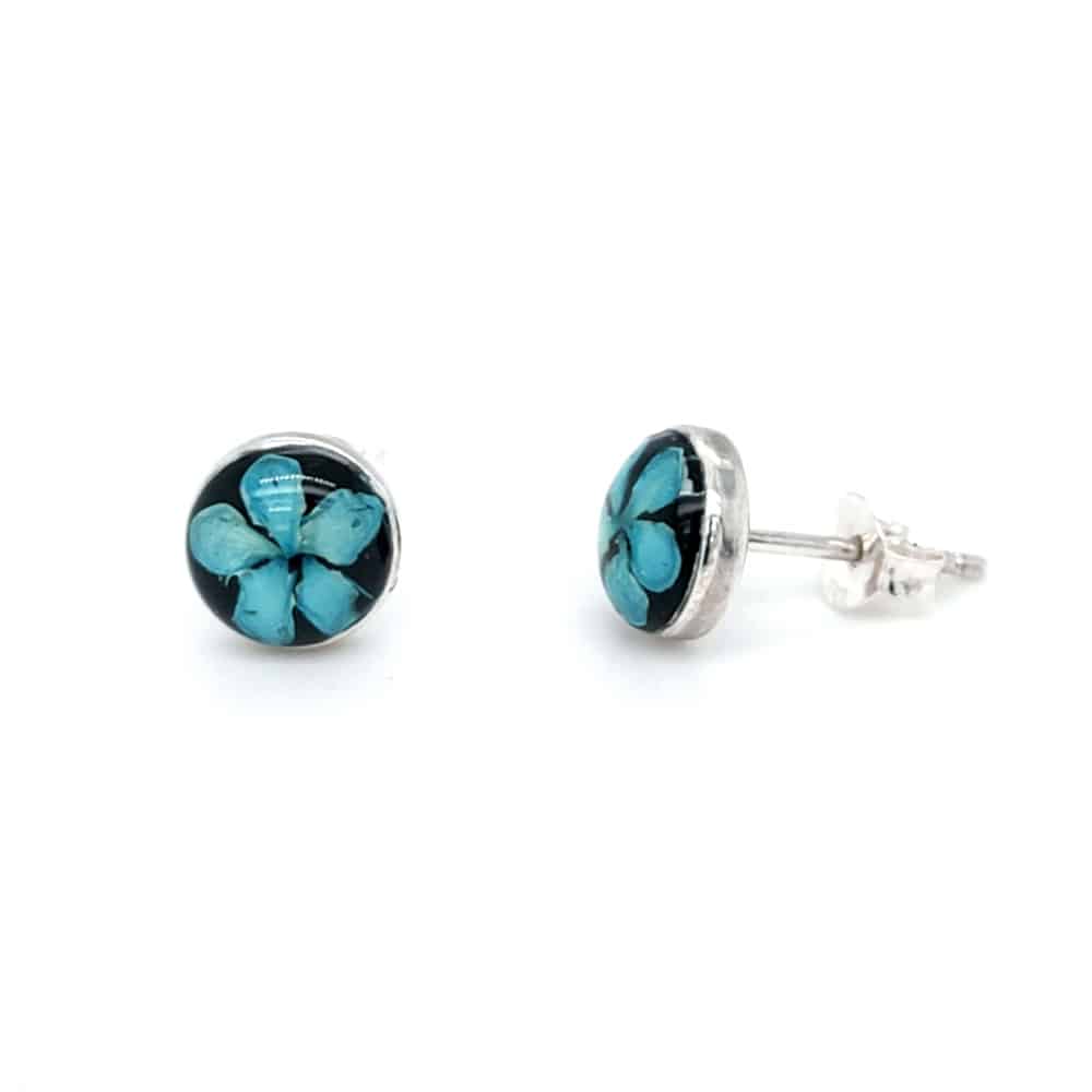 Petite Blue Onyx Stud Earrings