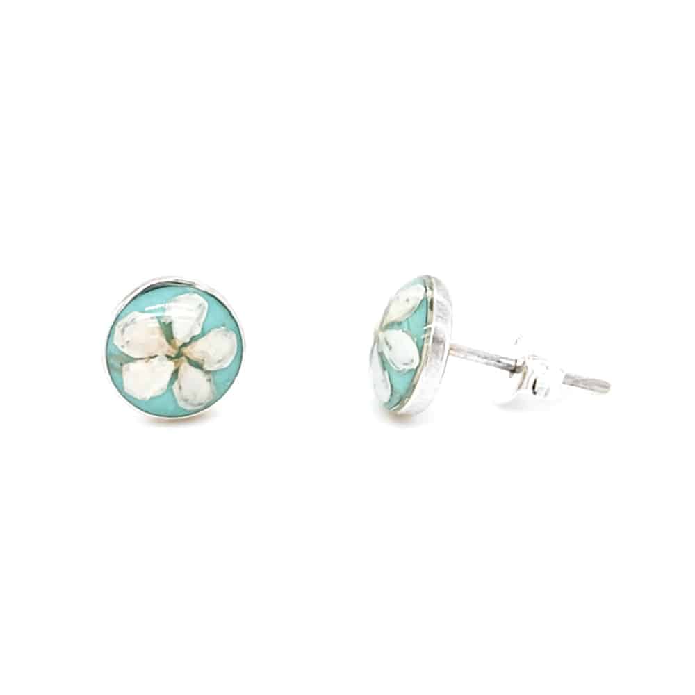Petite Blue Turquoise Studs Earrings