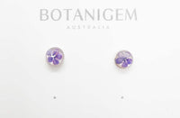 Petite Purple Stud MOP Earrings